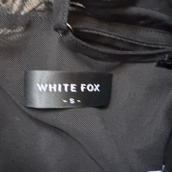 White Fox Boutique Black Corset Mesh Crop Top Whimsigoth Sexy Goth Size S - Picture 3 of 6